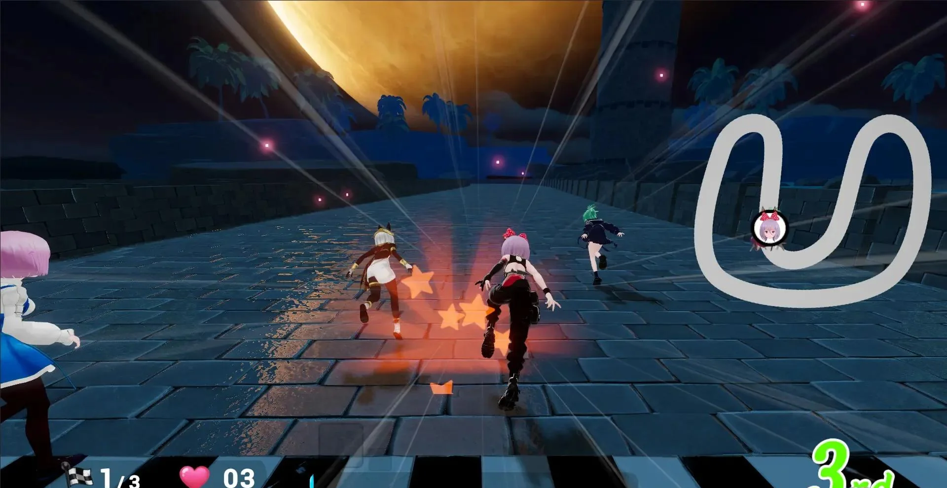 图片[1]-真空少女 Peachy Derby V1.0.2中文版下载 忍者美少女音乐竞速Switch游戏-锐品游戏库