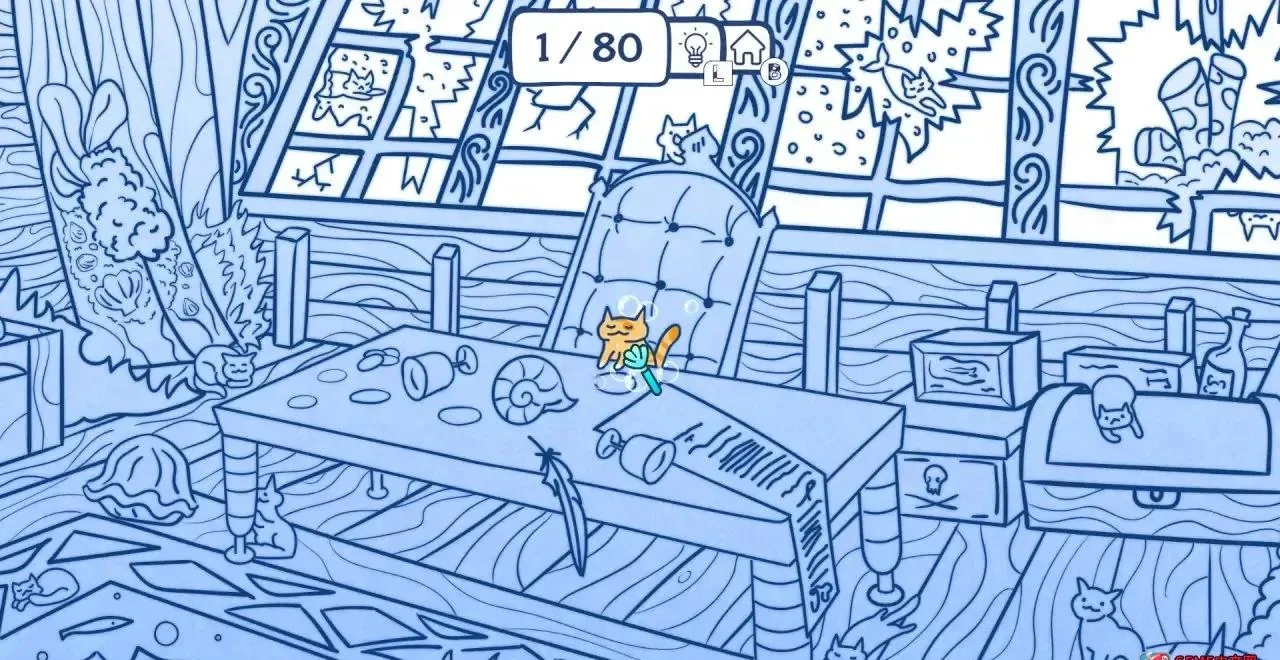 图片[1]-猫咪拜访海底世界Switch中文版v1.0.0下载|治愈寻物冒险游戏高画质-锐品游戏库