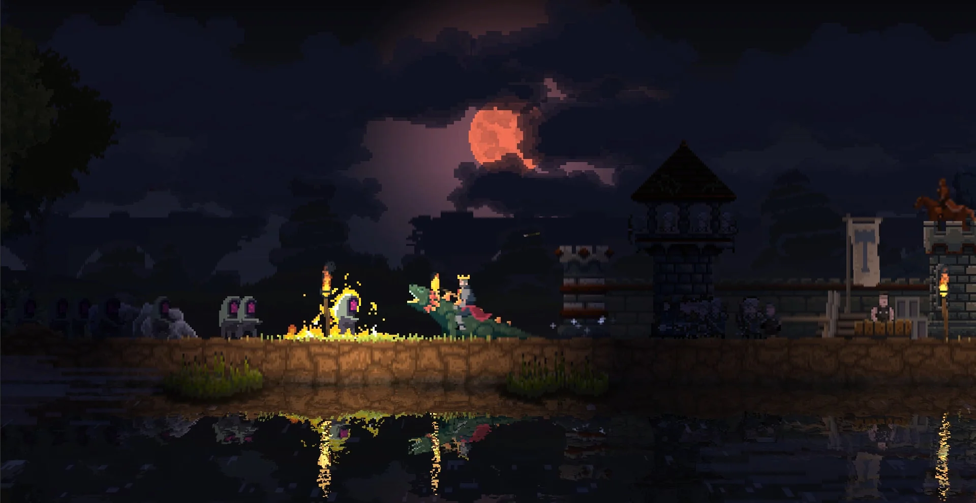 图片[1]-王国双冠Kingdom Two Crowns v2.3.2中文版+2DLC 像素策略联机下载-锐品游戏库